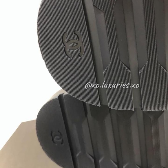 CHANEL w RECEIPT Authentic combat brave boots beige short shoes boot - Picture 6 of 7